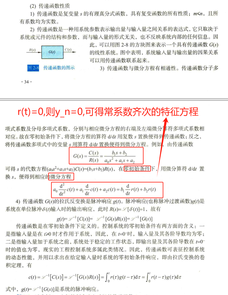 1、传递函数定义与性质2(c(t)=0常系数齐次)