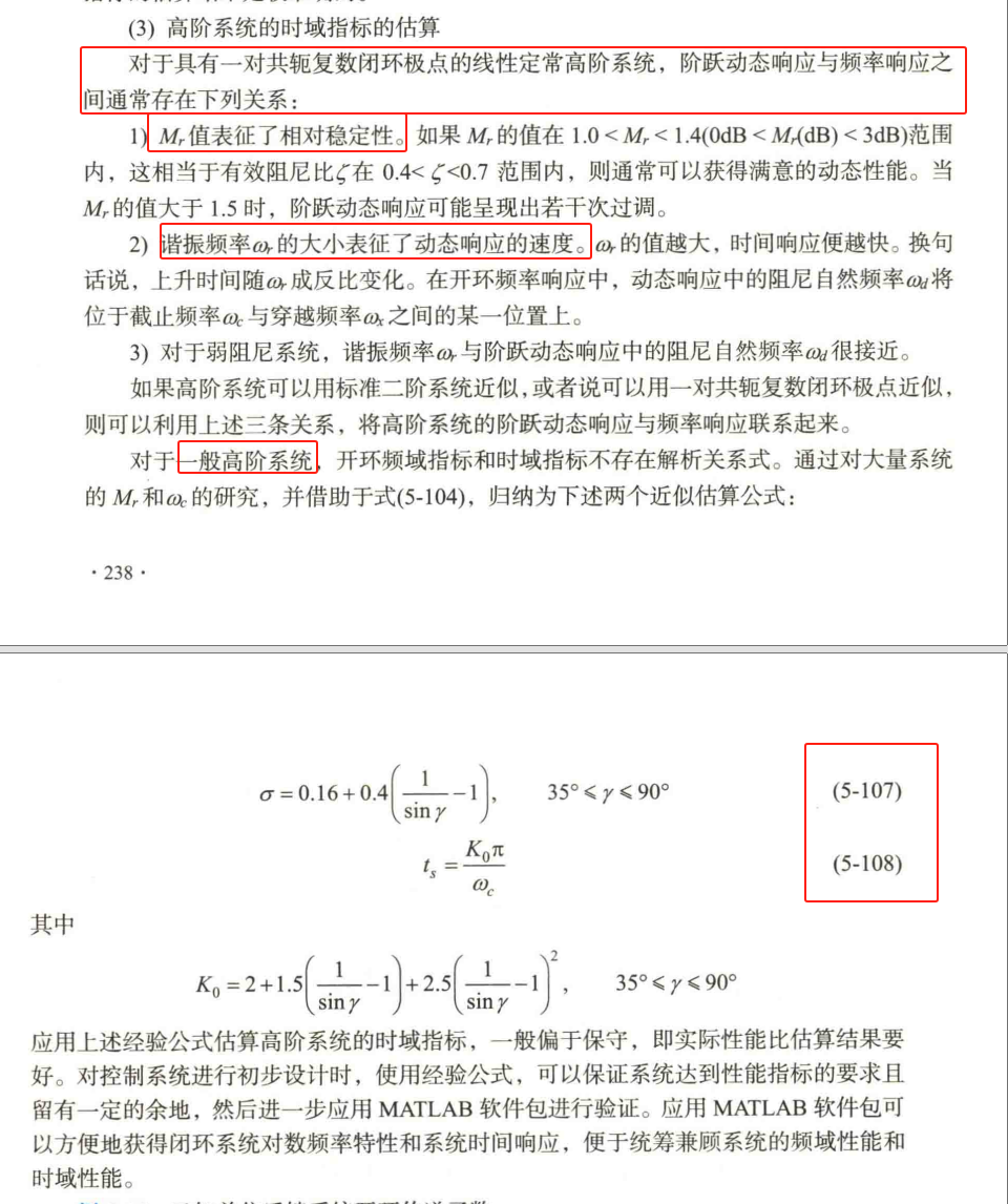 6、高阶系统时域指标